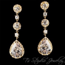 Cz Leafy Vine Cubic Zirconia Pearl Bridal Chandelier Earrings Gold Cz Bridal Pearl Chandelier Earrings