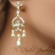 Gold Pearl Bridal Wedding Earrings