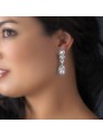 Teardrop CZ Crystal Bridal Chandelier Bridal Earrings