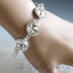 Round Crystal Bridesmaid Bracelet