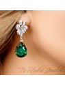 Bridesmaid Crystal Pear Cut Earrings
