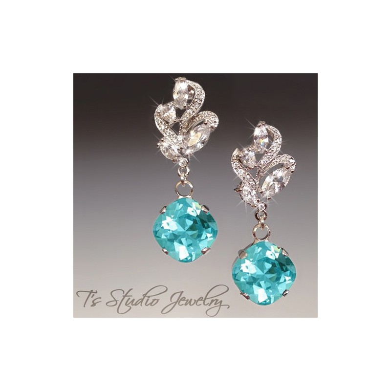 Crystal Bridesmaid Pear Cut Earrings