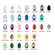 Blue Pear Teardrop Crystal Bridal Earrings - DAPHNE 