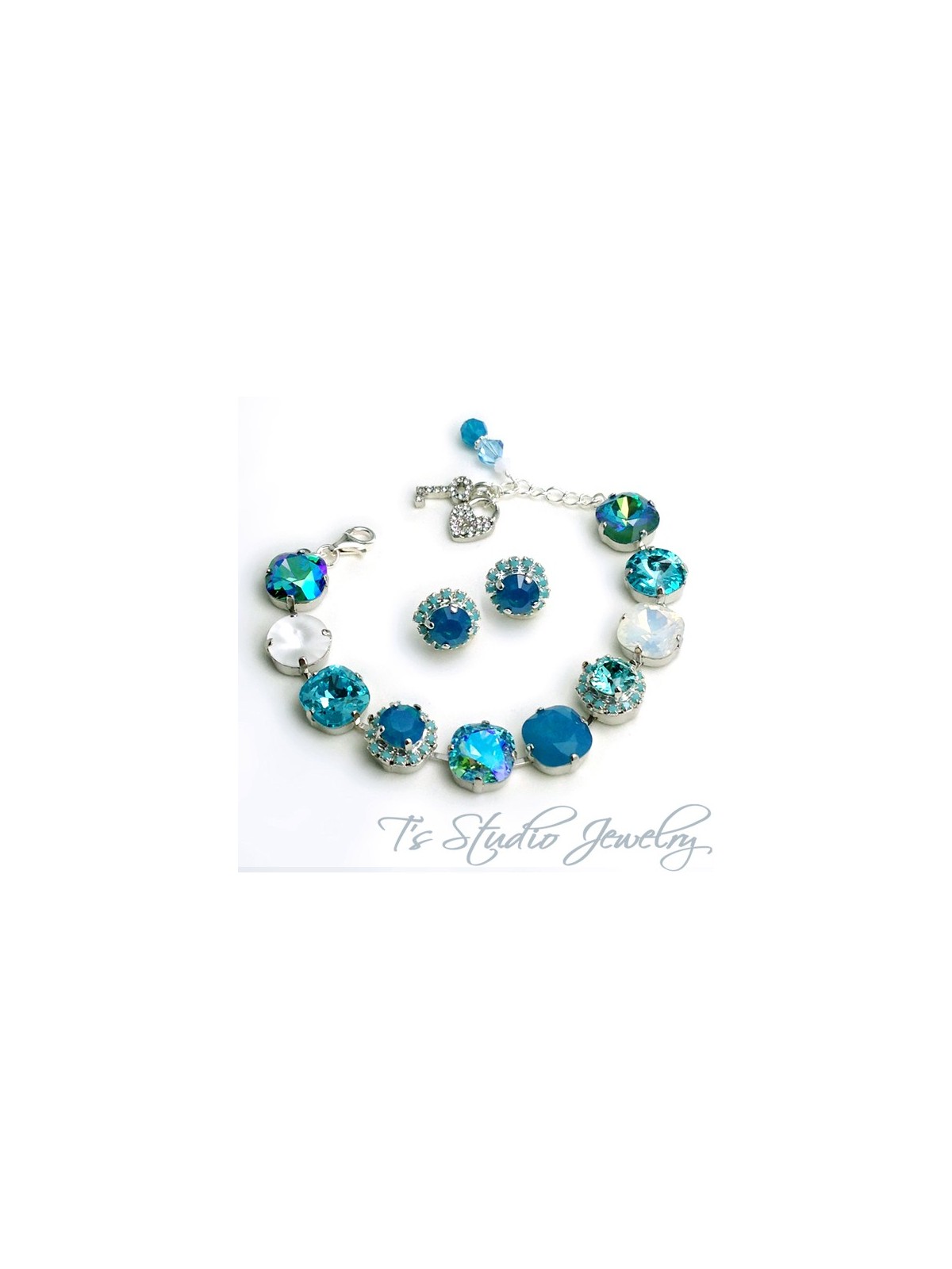 Turquoise Aqua Marine Spa Blue Bracelet - 12mm