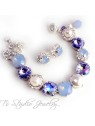 Periwinkle Ice Blue Opal Bracelet - 12mm Periwinkle Ice Blue Opal Bracelet - 12mm