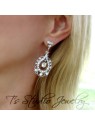 Small Silver and Crystal Hoop Chandelier Earrings Swarovski crystal Small Silver and Crystal Hoop Chandelier Earrings Swarovski crystal