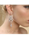 Vintage Inspired CZ Bridal Chandelier Earrings