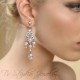 Vintage Inspired CZ Bridal Chandelier Earrings