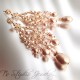 Rose Gold Bridal Chandelier Earrings