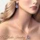 Jewel Tone Crystal Bridesmaid Earrings Silver Teardrop Pear Shaped