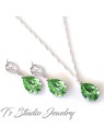 Teardrop Pear Shaped Crystal Bridesmaid Earrings Teardrop Pear Shaped Crystal Bridesmaid Earrings