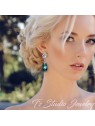 Jewel Tone Crystal Bridesmaid Earrings Jewel Tone Crystal Bridesmaid Earrings