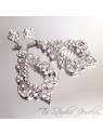 Hoop Style CZ Crystal Pave Bridal Chandelier Earrings