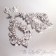 Hoop Style CZ Crystal Pave Bridal Chandelier Earrings
