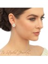 Classic Pearl and Crystal Bridal Stud Earrings