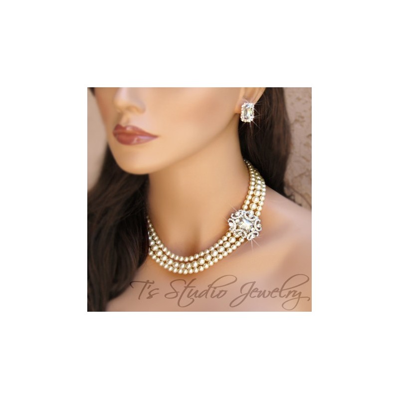 Pearl Cuff Bridal Bracelet with Crystal Rhinestone Focal Pearl Cuff Bridal Bracelet with Crystal Rhinestone Focal