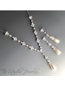 Teardrop Pearl Bridal Necklace and Earrings Set