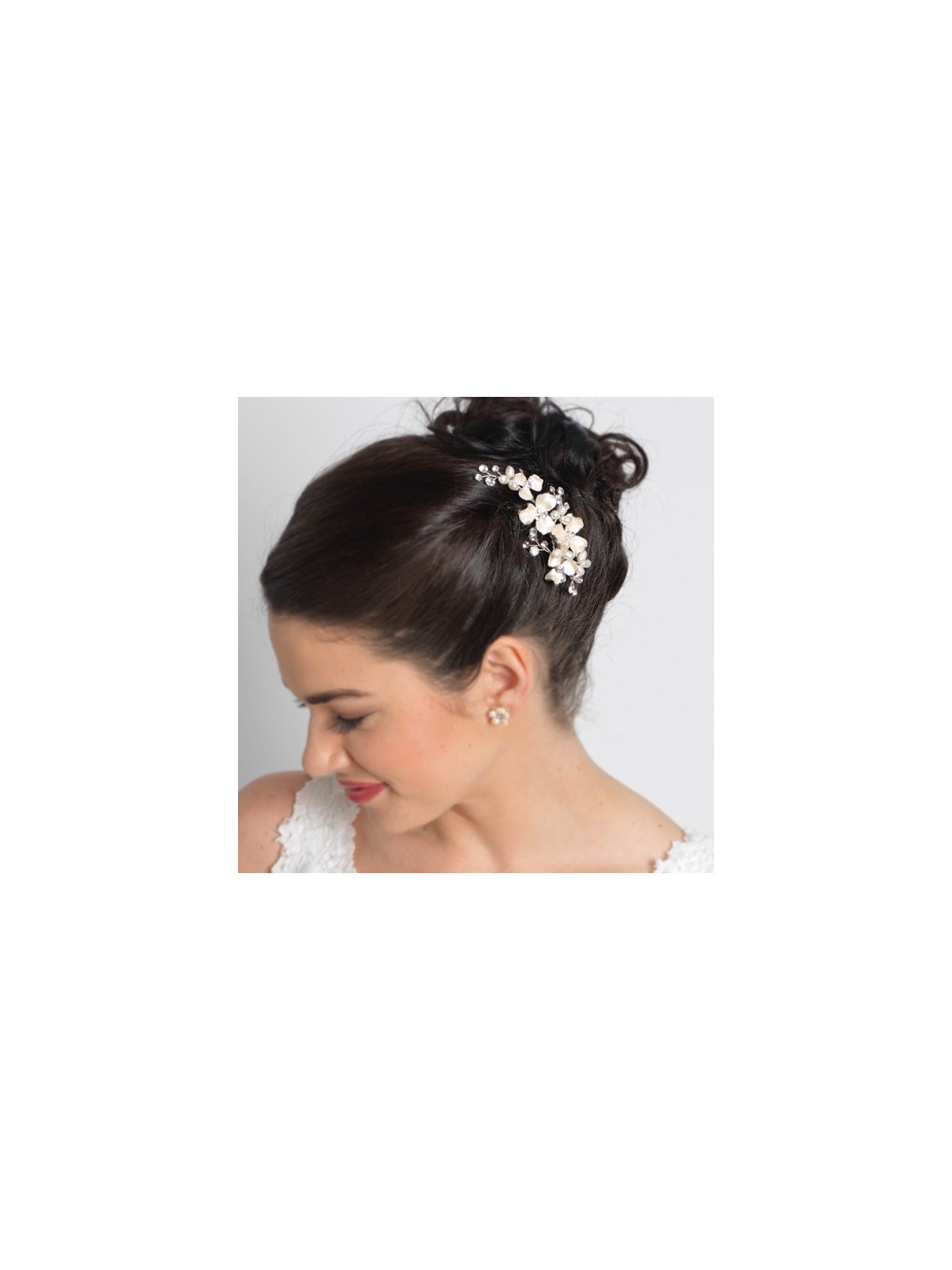 Freshwater Pearl & Crystal Bridal Hair Comb Silver or Gold