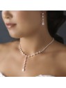 Square CZ Crystal Rhinestone Bridal Jewelry Set