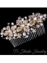 Freshwater Pearl and Silver Bridal Hair Comb