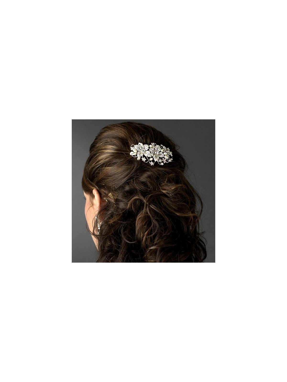 Freshwater Pearl and Silver Bridal Hair Comb