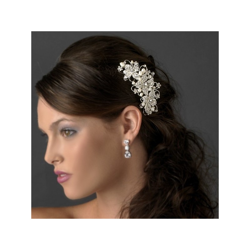 Freshwater Pearl and Silver Bridal Hair Comb Freshwater Pearl and Silver Bridal Hair Comb