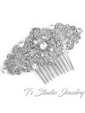Vintage Crystal and Pearl Bridal Earrings & Hair Comb