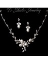 Freshwater Pearl Necklace & Earrings Bridal Jewelry Set