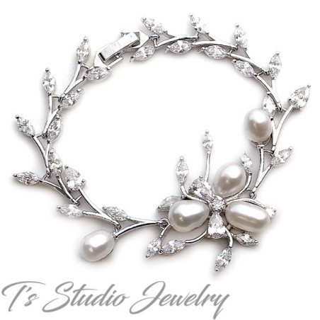Freshwater Pearl Bridal Wedding Bracelet