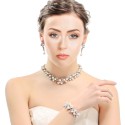 Pearl & Crystal Bridal Bracelet & Earrings Set