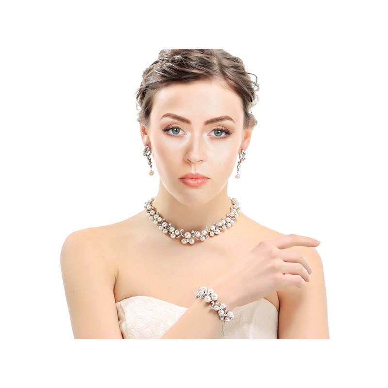 Pearl and CZ Crystal Bridal Earrings Pearl and CZ Crystal Bridal Earrings
