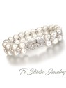 Cubic Zirconia & Pearl Bridal Bracelet Cubic Zirconia & Pearl Bridal Bracelet