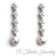 Cubic Zirconia and Pearl Bridal Earrings