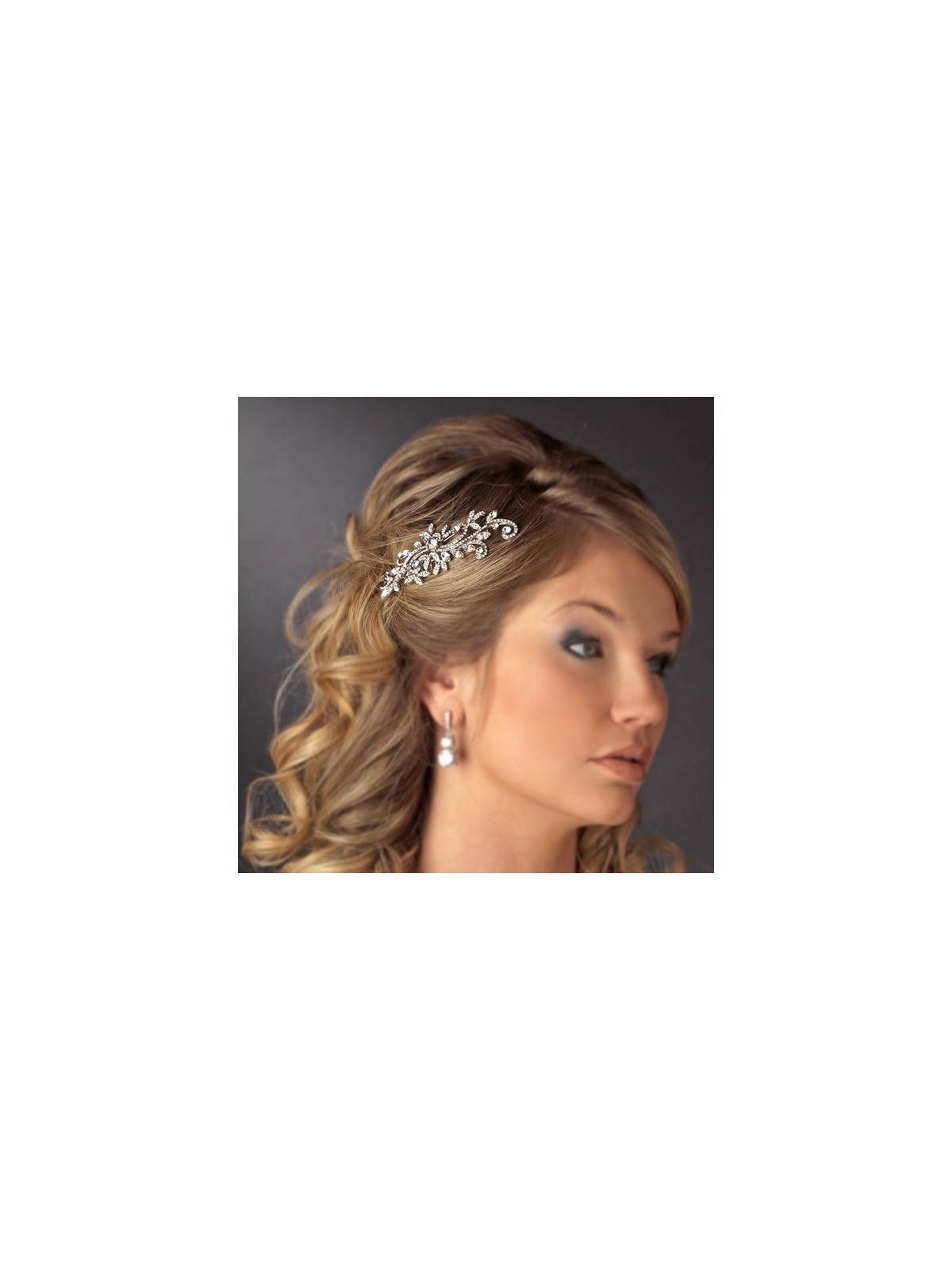 Swirl Design Leaf Bridal Hair Comb