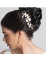 Enameled Flower Bridal Wedding Hair Comb Enameled Flower Bridal Wedding Hair Comb