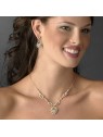 Gold Necklace & Earrings Bridal Jewelry Set