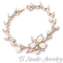 Freshwater Pearl and Crystal Bridal Bracelet