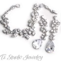 Silver Cubic Zirconia Wedding Bracelet