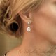 Small Teardrop Pear Shape Cubic Zirconia Bridal Earrings