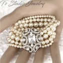 3 Strand Pearl Bridal Necklace