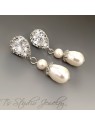 Pearl Backdrop Lariat Bridal Necklace Back Drop Silver or Gold Chain Pearl Backdrop Lariat Bridal Necklace Back Drop Silver or Gold Chain