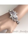 Pear CZ Silver Bridal Bracelet