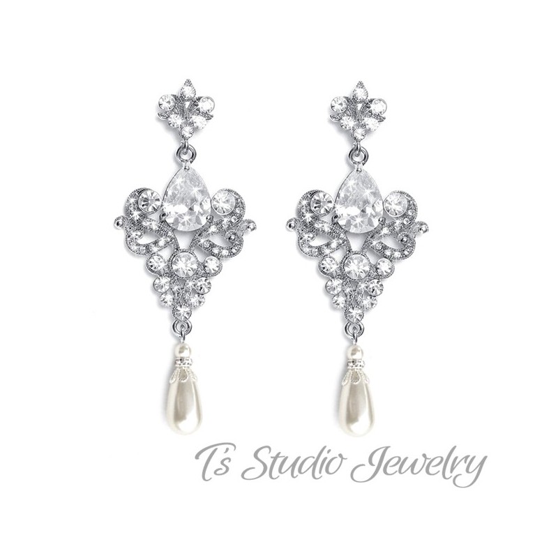 Pear CZ Silver Bridal Bracelet Pear CZ Silver Bridal Bracelet