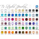 Jewel Tone Rainbow Cushion Cut Swarovski Crystal Cufflinks - Choose your Color