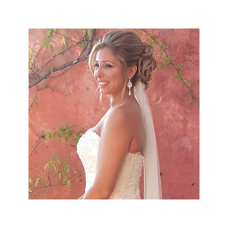 Wedding Pearl Cuff Bridal Bracelet & Crystal Chandelier Earrings Set Wedding Pearl Cuff Bridal Bracelet & Crystal Chandelier Earrings Set