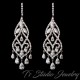 CZ Crystal Pave Bridal Chandelier Earrings
