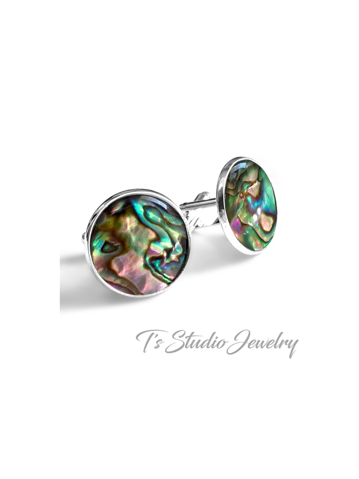 Swarovski Crystal Large Round Chessboard Cufflinks