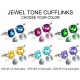 Jewel Tone Cushion Cut Swarovski Crystal Cufflinks Best Man Groomsman Gift