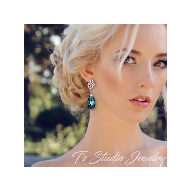 Pantone Classic Blue Color of the Year Bridal Bridesmaid Earrings Pantone Classic Blue Color of the Year Bridal Bridesmaid Earrings