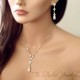 Pearl Back Drop Gold Bridal Necklace and Earrings